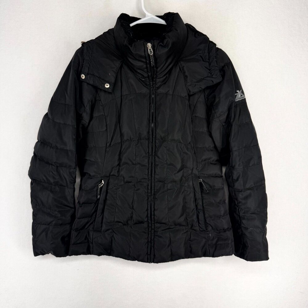 ZeroXposur Black Real Down Feathers Puffer Coat‎ Womens Size S